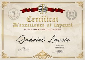 Lire la suite à propos de l’article Certificat d’excellence et loyauté 10 ans